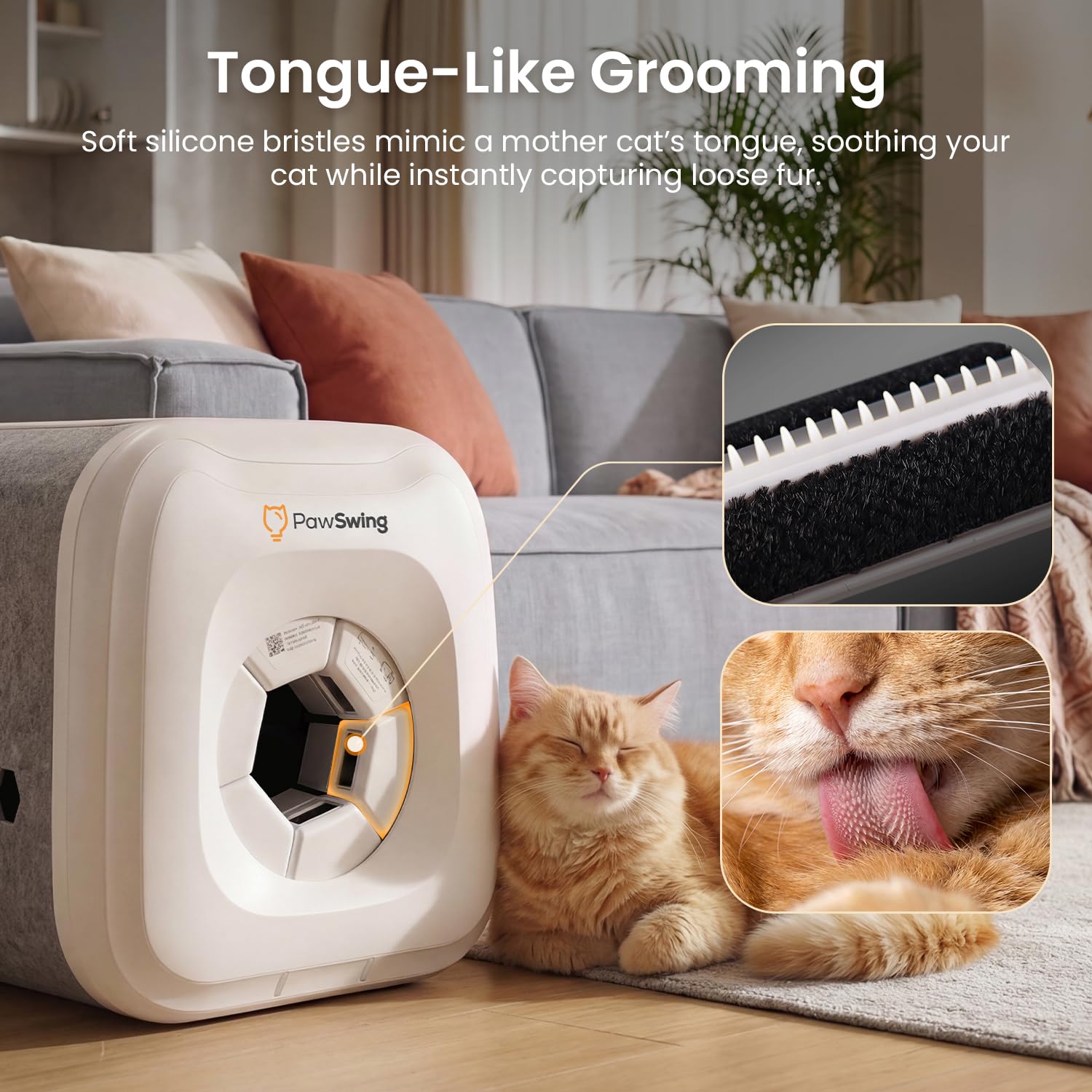 Amazon.co.jp: 自動猫セルフグルーミング360°肌にやさしいブラシ舌模倣
